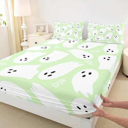 Miniatura 25 de Juego de ropa de cama con estampado de leopardo, tamaño individual, juego de cama de guepardo africano para decoración de dormitorio
