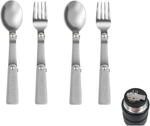 Miniatura 6 de Cuchara de repuesto y tenedores de cena compatibles con termo de comida de 16 onzas (1 cuchara, 1 tenedor de cena)