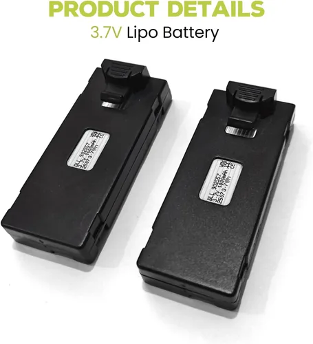 Miniatura 5 de sea jump 2PCS 3.7V 1000mAh Batería Lipo Adecuada para E88 E88MAX E99 E99MAX BD101 P15PRO P8 A13 A15 K10MAX RC Drone, Piezas de Repuesto de Batería