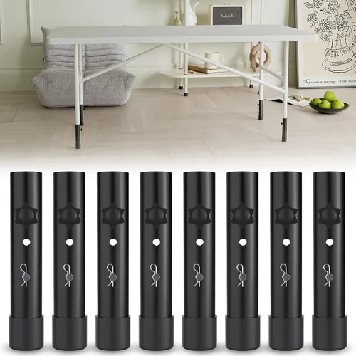 Miniatura 12 de ZhouDaShu Extensores de patas de mesa para mesas plegables, extensiones de patas de mesa para patas dobladas y rectas, elevadores de patas de mesa