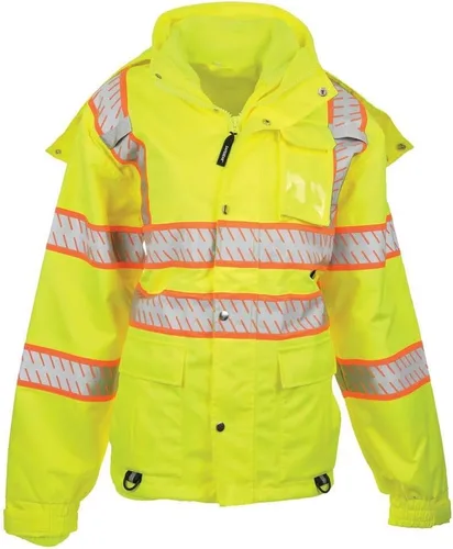 J. J. Keller & Associates, Inc. Chaqueta tipo parka extraíble con forro polar para mujer, tipo R clase 3, SAFEGEAR