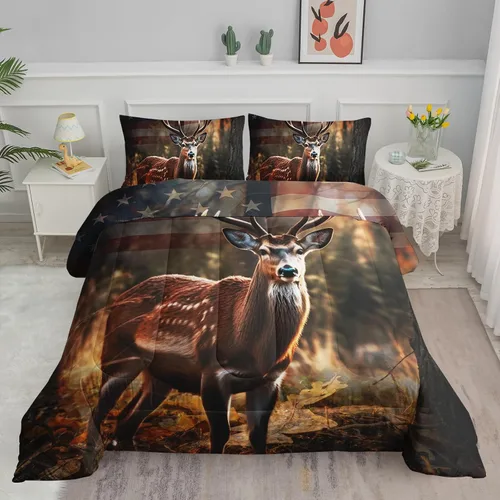 Miniatura 9 de Axolotl Juego de edredón de tigre individual para niños, juego de ropa de cama de animales salvajes para hombres, juego de edredón de mandala