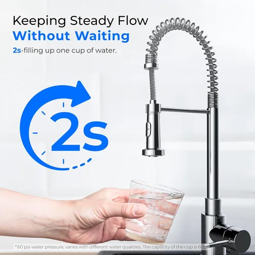 Miniatura 7 de Waterdrop DST - Sistema de filtro de agua para debajo del fregadero, reduce el cloro, PFOA/PFOS, mal sabor y olor, filtro de agua de acero