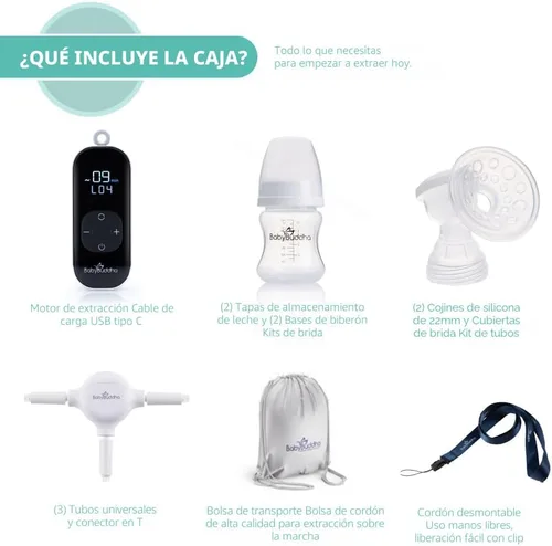 Miniatura 3 de BabyBuddha Extractor de leche 2.0, extractor de leche primario portátil, bomba de lactancia eléctrica manos libres con modo de estimulación suave