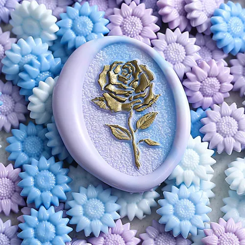 Miniatura 5 de 48 cuentas de sello de cera de color, 1400 cuentas de cera de sellado de girasol para manualidades, Navidad, Año Nuevo, invitaciones de boda