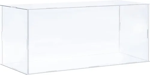 Miniatura 20 de MECCANIXITY Vitrina de acrílico Caja de plástico transparente montar escaparate a prueba de polvo 14x6.3x4.1 pulgadas para artículos coleccionables
