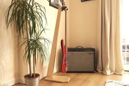 Miniatura 8 de Ruach GS-6 Soporte de guitarra de madera para bajo - abedul