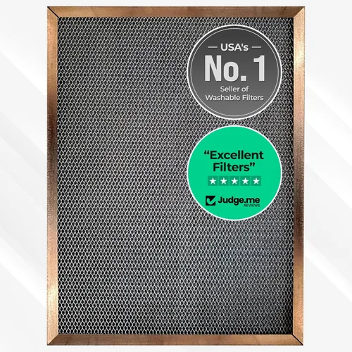 Miniatura 3 de Filtro de aire para horno de aire acondicionado permanente lavable electrostático de 21 x 21 x 1, reutilizable, marco plateado