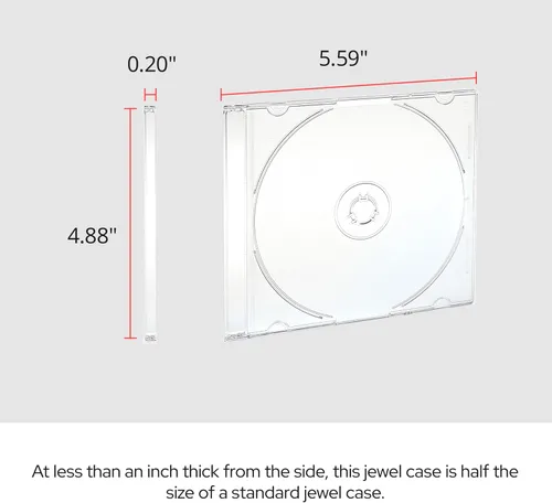 Miniatura 5 de Verbatim - Estuches para CD, DVD y Blu-Ray transparentes, delgados, 5.2 mm – Paquete de 25