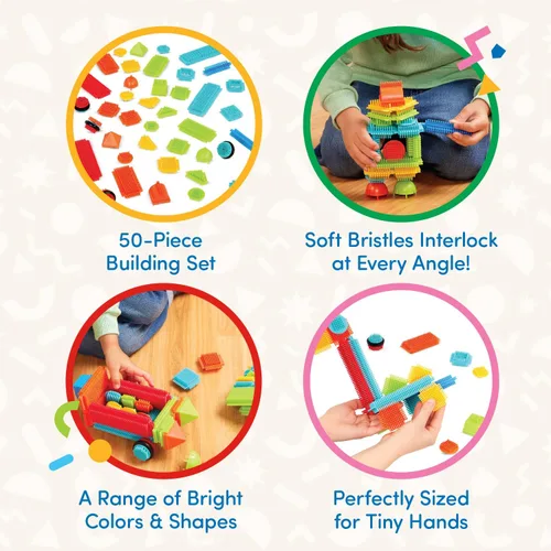 Miniatura 3 de Juego de bloques Battat Bristle Blocks de 113 piezas