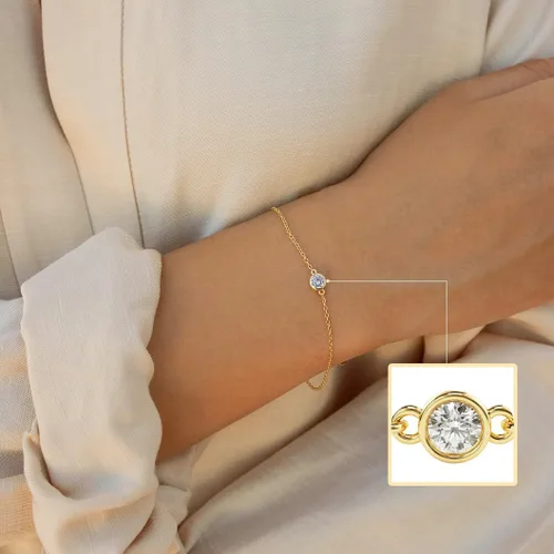 Miniatura 3 de Pulseras de oro para mujer, juego de pulseras en capas de oro de 14 quilates, delicada cadena de espiga de espiga, pulseras cubanas de oro