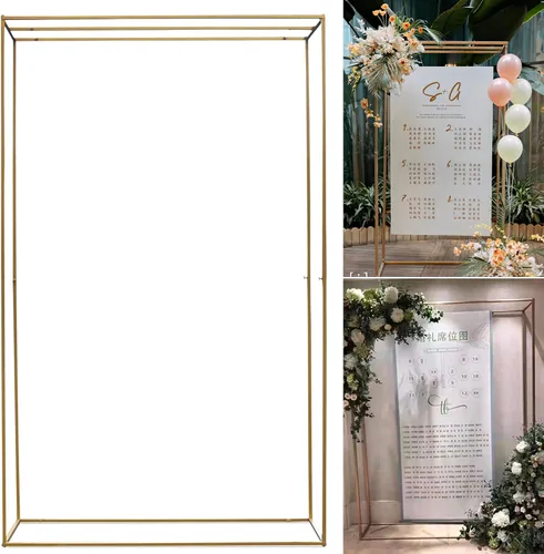 Miniatura 5 de Soporte de arco de boda de metal de gran tamaño de 9.2 ft/110 pulgadas de alto, decoración de ceremonia de fiesta, árbol de jardín, soporte de fondo