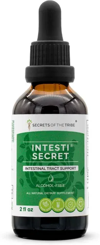 Intesti Secret Extracto sin alcohol, menta, diente de león, clavo, jengibre, semilla de hinojo, lavanda. Soporte para el tracto intestinal de