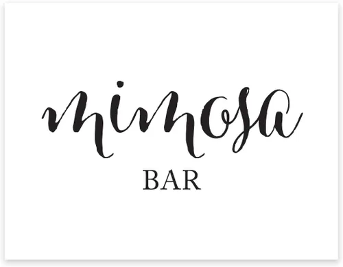 Miniatura 13 de Andaz Press Letreros de fiesta de boda, impresión formal en blanco y negro, 8.5 x 11 pulgadas, suite de novia, vestidor, paquete de 2