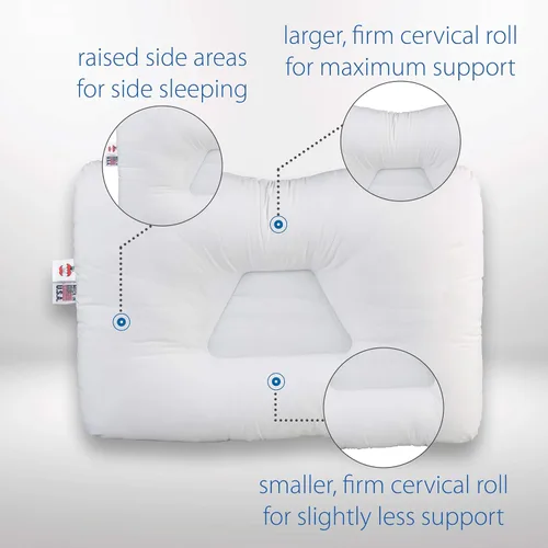 Miniatura 2 de Core Products Almohada de apoyo cervical Tri-Core y combo de núcleo de viaje, firme estándar, tamaño completo