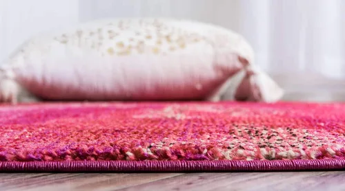 Miniatura 4 de Unique Loom Jardin Collection - Alfombra para múltiples áreas, abstracta, vibrante., Polipropileno, Rosado