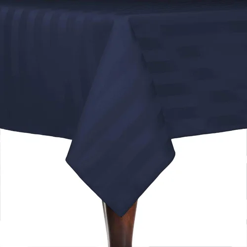 Miniatura 33 de Ultimate Textile Mantel rectangular de rayas satinadas, 59.8 x 90.2 in, color marrón oscuro