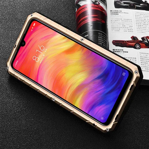 Miniatura 4 de DAYJOY Funda de aluminio compatible con Xiaomi Redmi Note 7/7 Pro, material de metal de alta calidad + silicona, a prueba de golpes, a prueba
