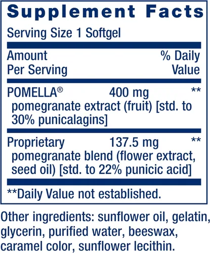 Miniatura 3 de Life Extension Granada completa, extracto de fruta, flor, extracto de aceite de semilla, salud cardiovascular, apoyo antioxidante, suplemento