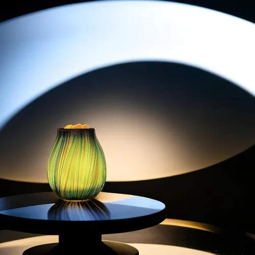 Miniatura 9 de Calentador de Cera Eléctrico de Vidrio Artístico con Aromas, Vela Perfumida con Temporizador y 7 LED de Cambio de Color, Plato Desmontable