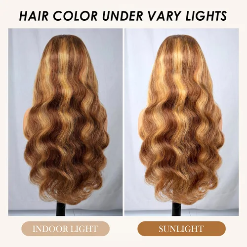 Miniatura 4 de Pizazz Pelucas de cabello natural con encaje frontal color rubio miel, pelucas de cabello humano predepiladas con línea de cabello natural 13x4