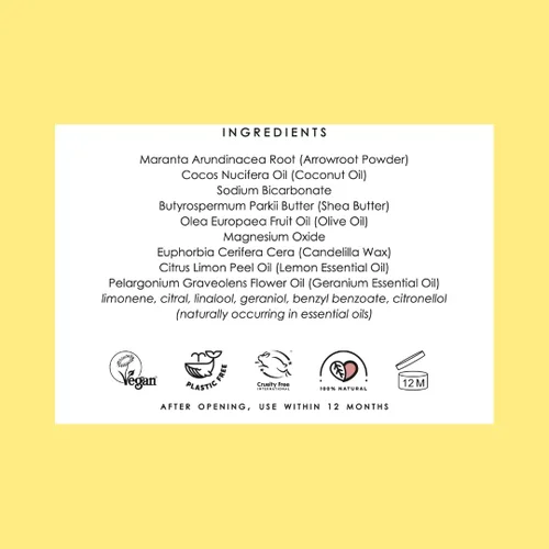 Miniatura 6 de The Natural Deodorant Co, Clean Bálsamo desodorante limón y geranio 1.94 oz, sin aluminio, sin plástico, protección todo el día