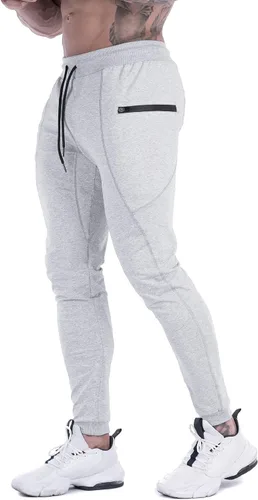 Miniatura 2 de MAIKANONG Pantalones deportivos ajustados para hombre, pantalones de entrenamiento para gimnasio, correr, atletismo, casual