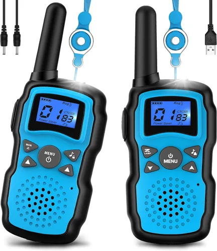 Wishouse 2 Walkie Talkie recargables para niños con batería cargadora, Walky Talky familiar para cruceros adultos, camping al aire libre,