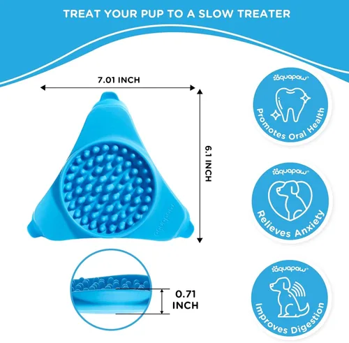 Miniatura 5 de Aquapaw Alfombrilla para lamer perros – Alimentador lento de succión y tapete de alimentación – Dispensador de juguetes de baño para perros