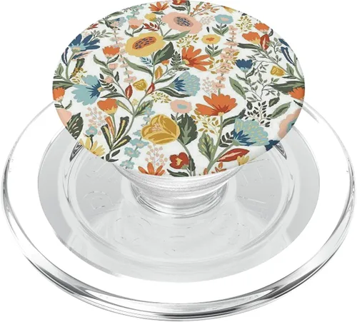 Miniatura 9 de Cute Floral Teal Hibiscus Pattern On White Pop PopSockets PopSockets PopGrip: Agarre intercambiable para teléfonos y tabletas
