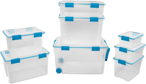 Miniatura 9 de Sterilite Paquete de 24 cajas de juntas, contenedores de almacenamiento resistentes a la intemperie con tapas de cierre, 12 cuartos de galón