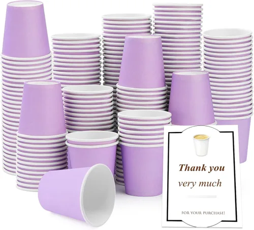 Miniatura 11 de Paquete de 50 vasos de papel desechables de 3 onzas, vasos de papel para baño de café, tazas pequeñas para aperitivos, baño, expreso, perfecto
