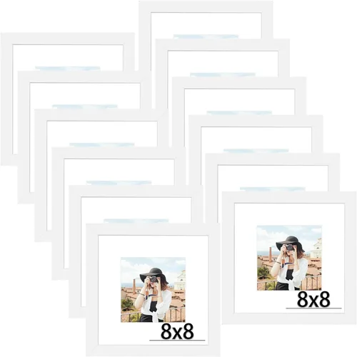 Miniatura 30 de Picrit - Juego de 12 portarretratos de 4 x 6 pulgadas, para fotos de 3.5 x 5 con paspartú o 4 x 6 pulgadas sin paspartú, marcos para colgar