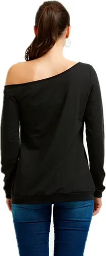 Miniatura 8 de Magicmk - Sudadera de hombro descubierto y mangas largas, con estampado de labios de mujer, en talla extragrande, para mujer