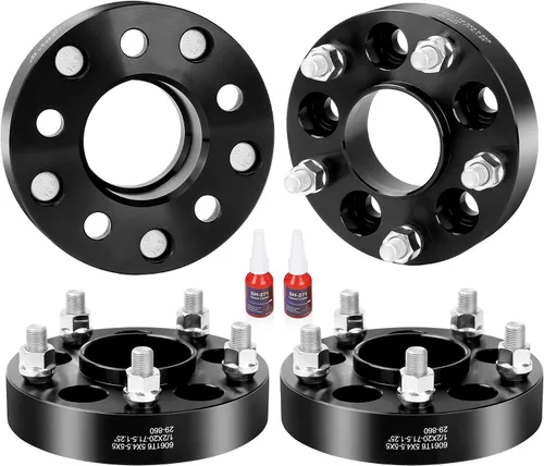 Miniatura 11 de Adaptadores de rueda 5x4.5 a 5x4.75, adaptador de rueda de 1 pulgada 5x114.3mm a 5x120.65mm con rosca de paso de 1/2-20 y orificio de buje de 73mm