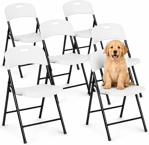 Miniatura 14 de Oline Silla Plegable, Sillas Plegables de Plástico para Interior y Exterior, Comerciales, Apilables, Plegables, para Invitados, para Eventos