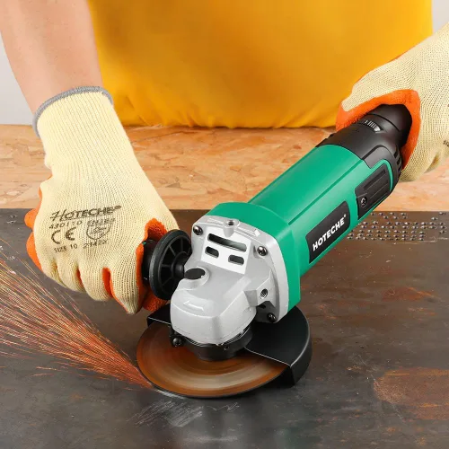 Miniatura 7 de Hoteche Amoladora angular de 5 pulgadas, amoladora eléctrica de velocidad variable de 11 amperios, con cable, para metal, compatible con discos