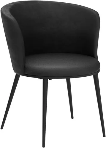 Miniatura 5 de Meridian Furniture Skylar Collection Modern Silla de comedor tapizada contemporánea con respaldo redondeado y patas de hierro resistentes, juego