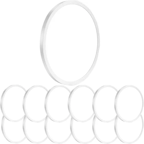 Miniatura 11 de Paquete de 6 lámparas de techo LED de montaje empotrado de 12 pulgadas 3200LM, lámpara de techo delgada de 28W redonda de montaje en superficie