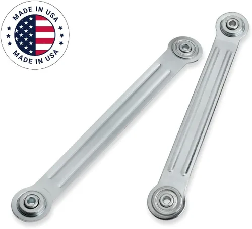 Miniatura 3 de Soportes de brazo para cojinetes planeadores, paquete de 4, 10 pulgadas de longitud total, 8-5/8 pulgadas de agujero a agujero, acero plateado