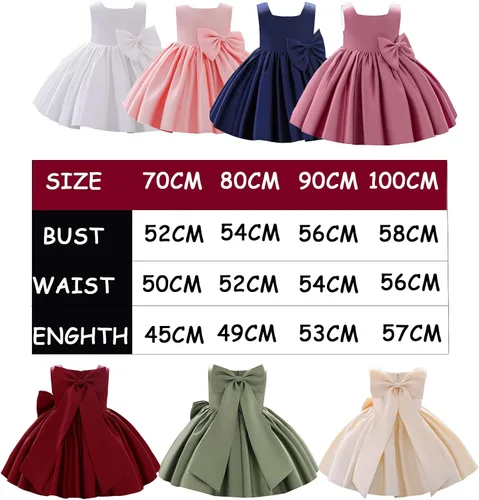 Miniatura 7 de IADOER Girl Flower Dress Sleeveless Flower Princess Wedding Dress for Toddler and Baby Girl