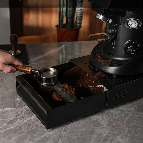 Miniatura 5 de DIBTSA Cajón de caja de café expreso, capacidad de 2.5 L, contenedor desmontable para café, para el hogar, oficina, restaurante y cafetería (negro)
