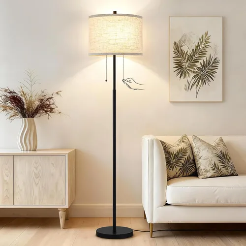 Miniatura 10 de Lámpara de pie dorada de 60", lámpara de pie para sala de estar, dormitorio, oficina y comedor - Lámparas de pie de esquina altas con interruptor
