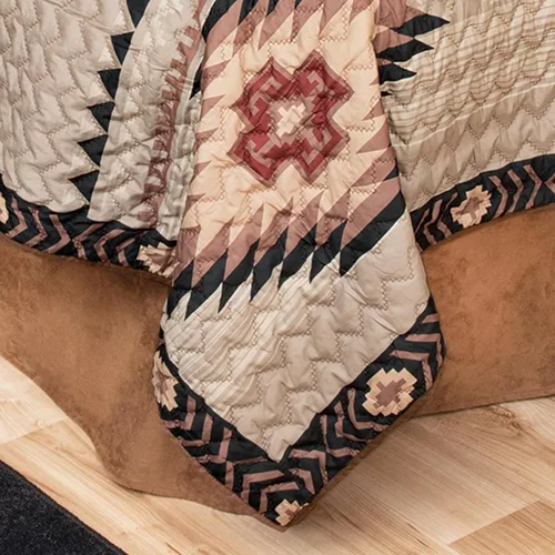 Miniatura 6 de BLACK FOREST DECOR Juego de edredón Durango Mesa - Tamaño queen, ropa de cama suroeste reversible y extragrande, parte trasera de algodón, lavable a