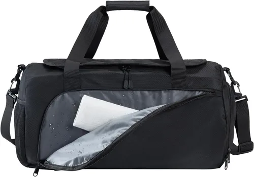 Miniatura 7 de Bolsa de gimnasio para hombres y mujeres con compartimento para zapatos y bolsillo húmedo, bolsa de gimnasio deportiva resistente al agua, bolsa