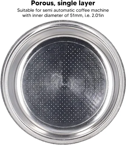 Miniatura 6 de Cesta de filtro de 2.008 in, cesta de filtro para máquina de café expreso, taza de filtro de café de acero inoxidable, taza de filtro de café