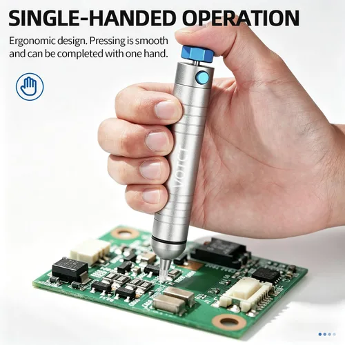 Miniatura 4 de Extractor de Soldadura Sin Obstrucciones Bomba Desoldadora para Remover Soldadura con Boquilla de Succión de Silicona Resistente al Calor