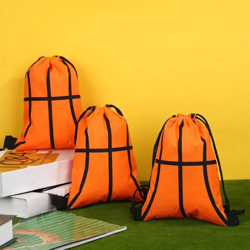 Miniatura 5 de Shappy 12 bolsas de baloncesto con cordón, pequeñas bolsas deportivas a granel, mochila para golosinas para bailes, fiestas de cumpleaños, regalos
