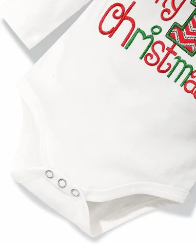 Miniatura 3 de Abbence Conjunto de 4 piezas de traje de Navidad para bebé, niña, niño, Año Nuevo, mi primera Navidad