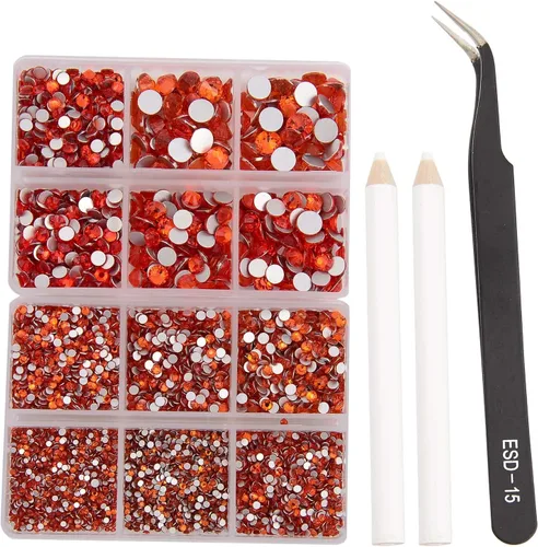 Miniatura 43 de NCB 288 diamantes de imitación de cristal redondos para arte de uñas, con parte trasera plana, para hacer accesorios de bricolaje, zapatos, ropa